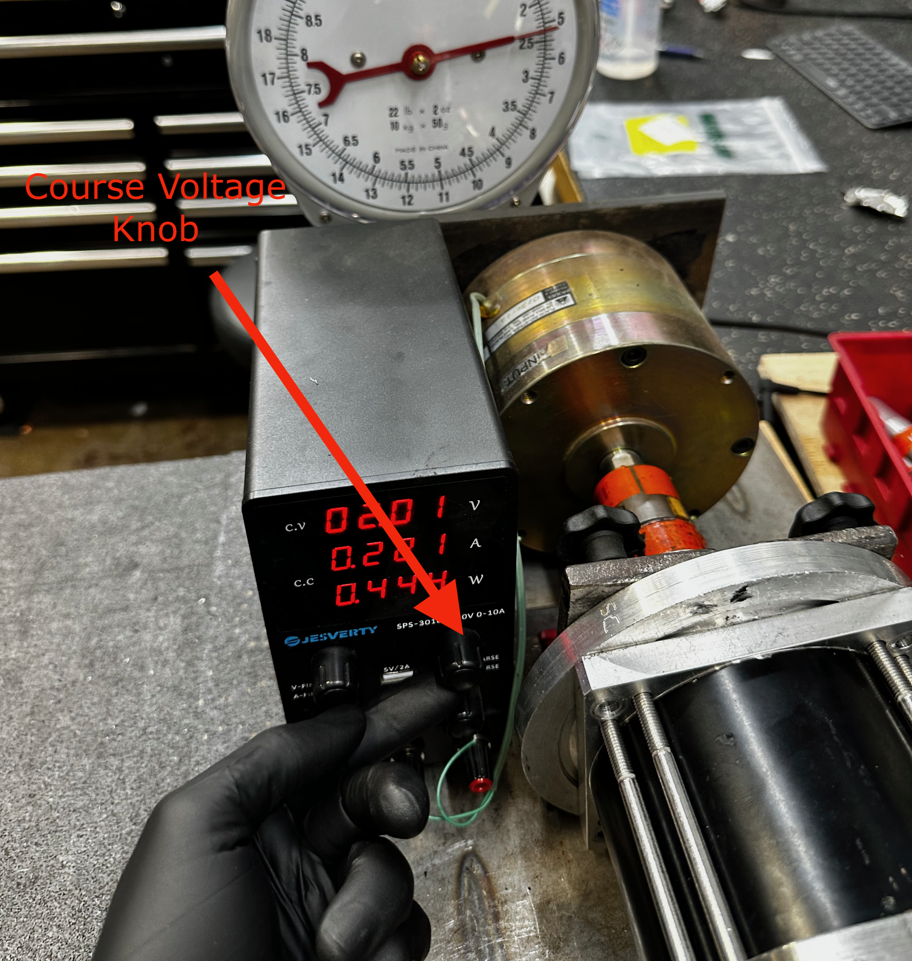 Course voltage knob